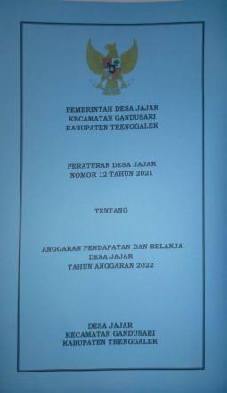 Peraturan Desa Tentang APBDesa Jajar Tahun Anggaran 2022