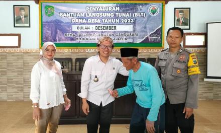 BLT DD Terakhir Tahun 2023 Desa Jajar Disalurkan di Bulan Desember