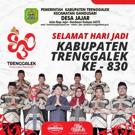 PEMERINTAH DESA JAJAR MENGUCAPKAN SELAMAT HARI JADI KABUPATEN TRENGGALEK