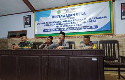 Musyawarah Desa Laporan Pertanggungjawaban Realisasi APBDesa Tahun 2024 Desa Jajar